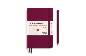 LEUCHTTURM WEEKLY PLANNER 2025 & NB B6+ SC 12 MONTHS PORT RED 370654